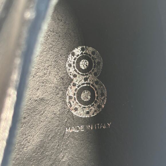 8 BY YOOX NAVY BLUE LEATHER LOAFER SHOES EU SIZE 42 US SIZE 9 - Picture 9 of 10